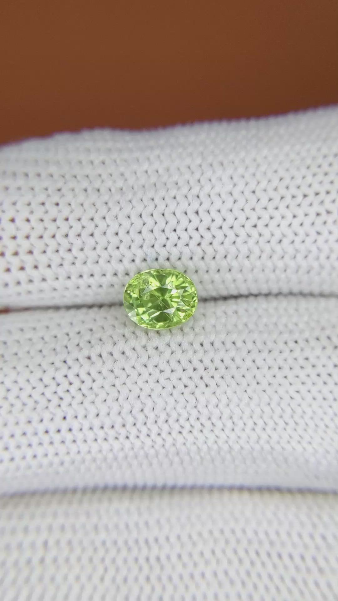 1.10 Ct. Yellowish Green Peridot from Pakistan Size Video