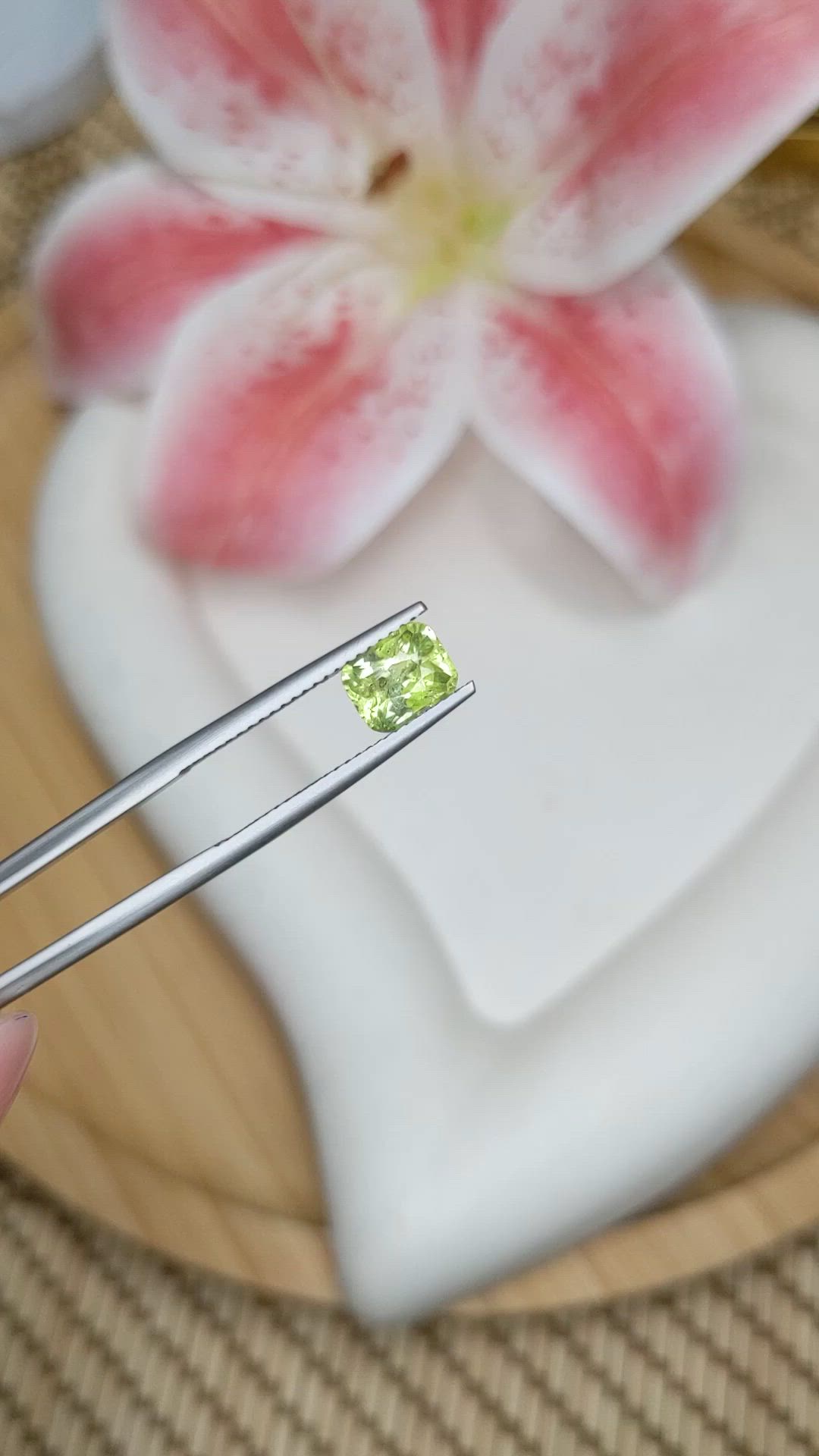 1.18 Ct. Yellowish Green Peridot from Pakistan Size Video