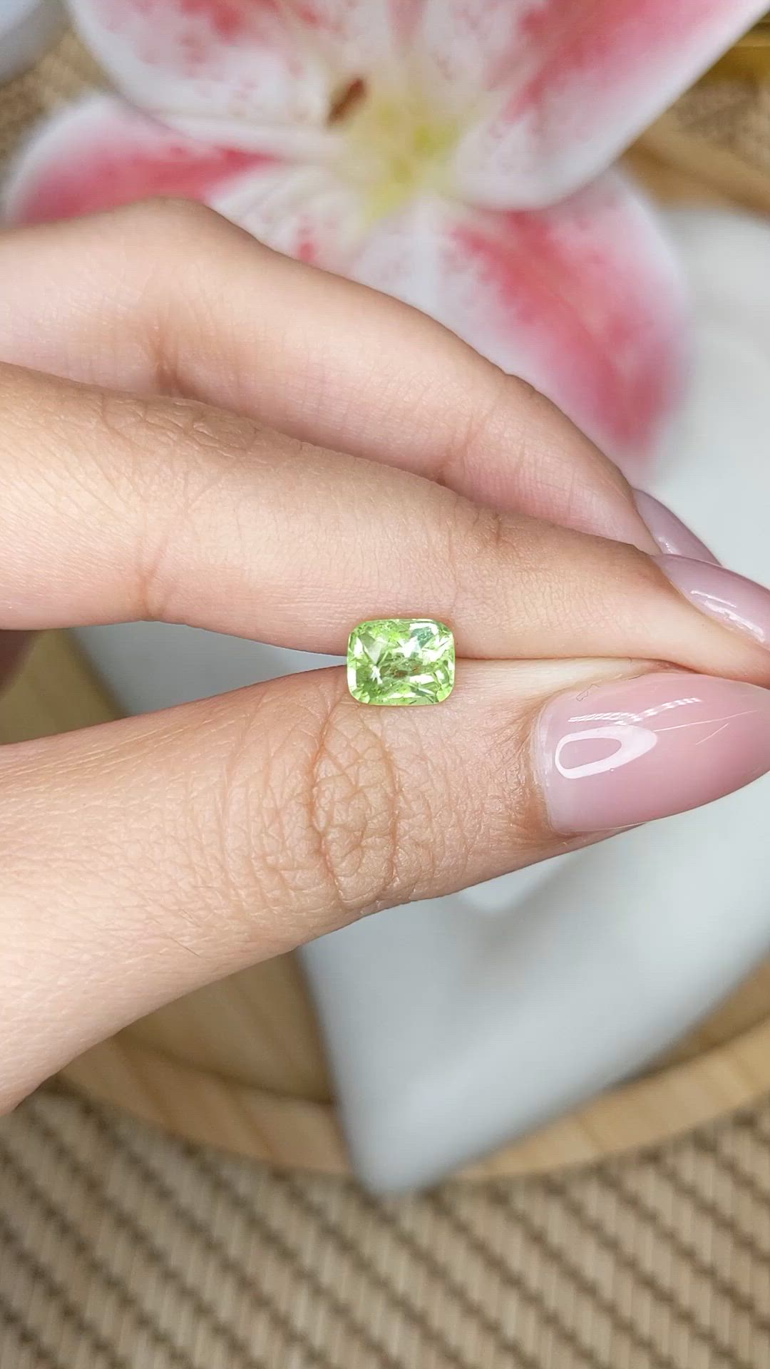 1.18 Ct. Yellowish Green Peridot from Pakistan Size Video