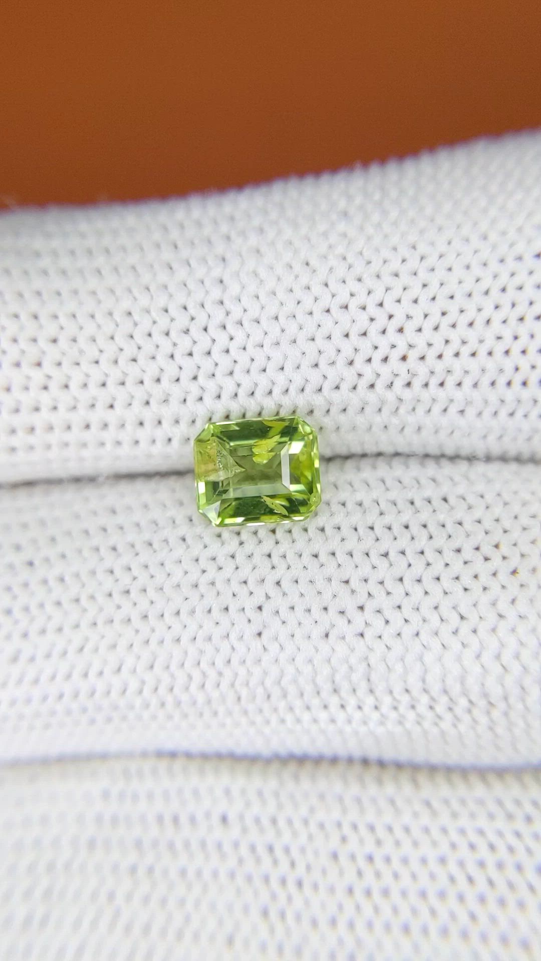 1.36 Ct. Yellowish Green Peridot from Pakistan Size Video