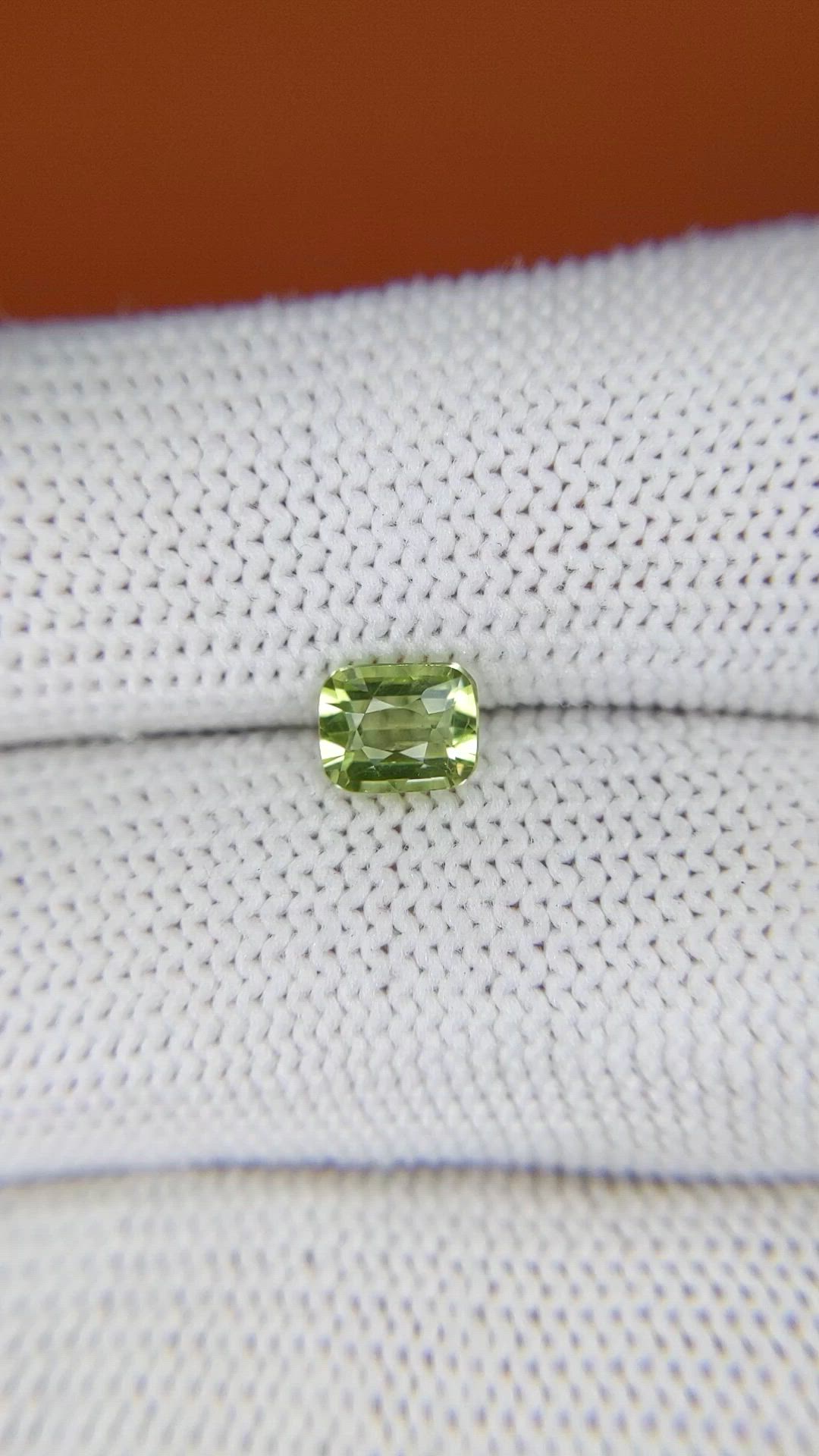 0.79 Ct. Yellowish Green Peridot from Pakistan Size Video