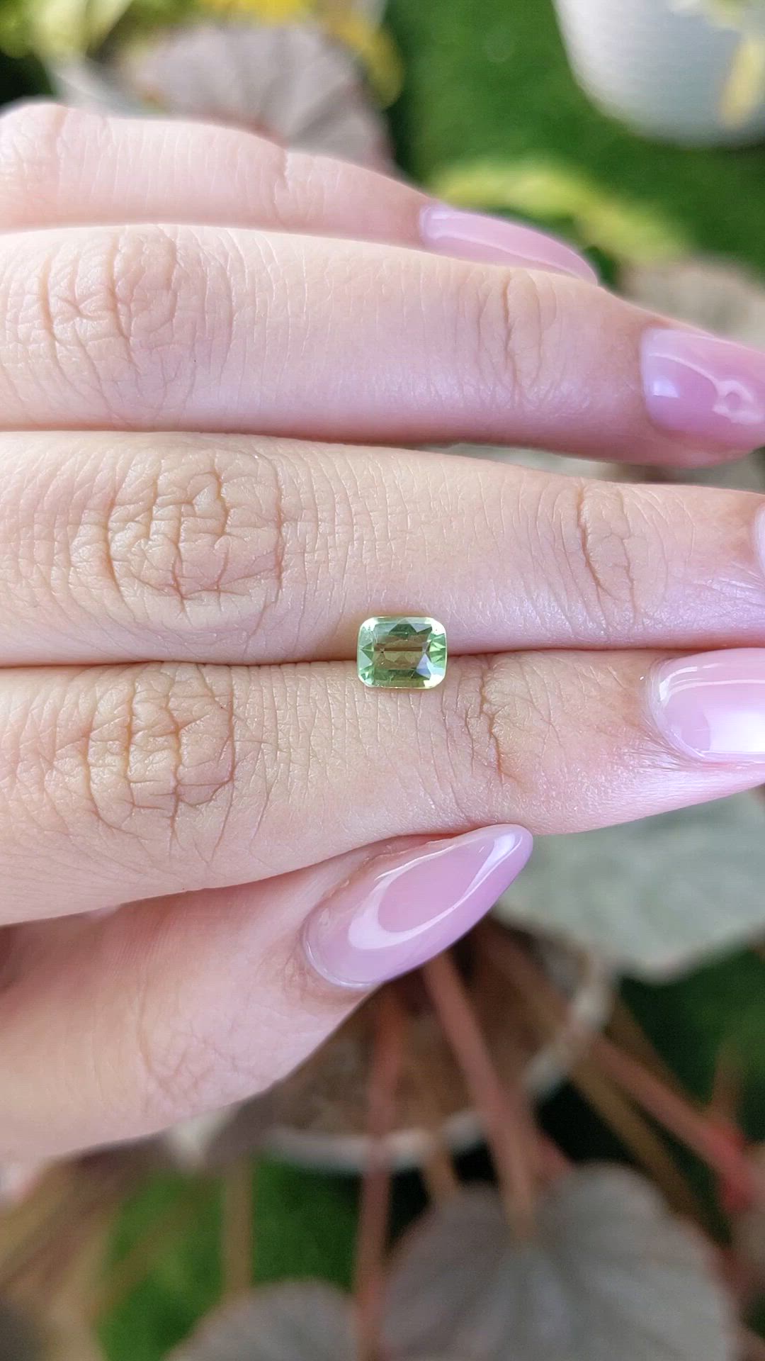0.79 Ct. Yellowish Green Peridot from Pakistan Size Video