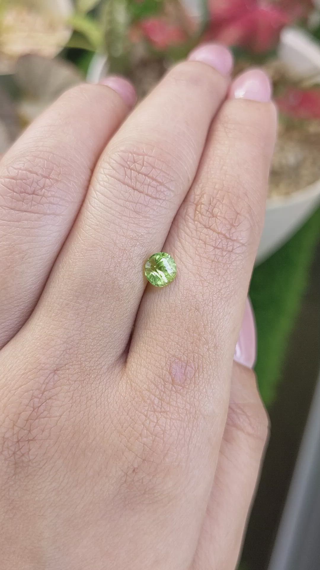 0.83 Ct. Yellowish Green Peridot from Pakistan Size Video