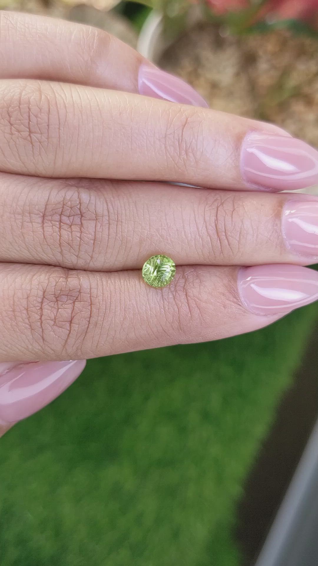 0.83 Ct. Yellowish Green Peridot from Pakistan Size Video