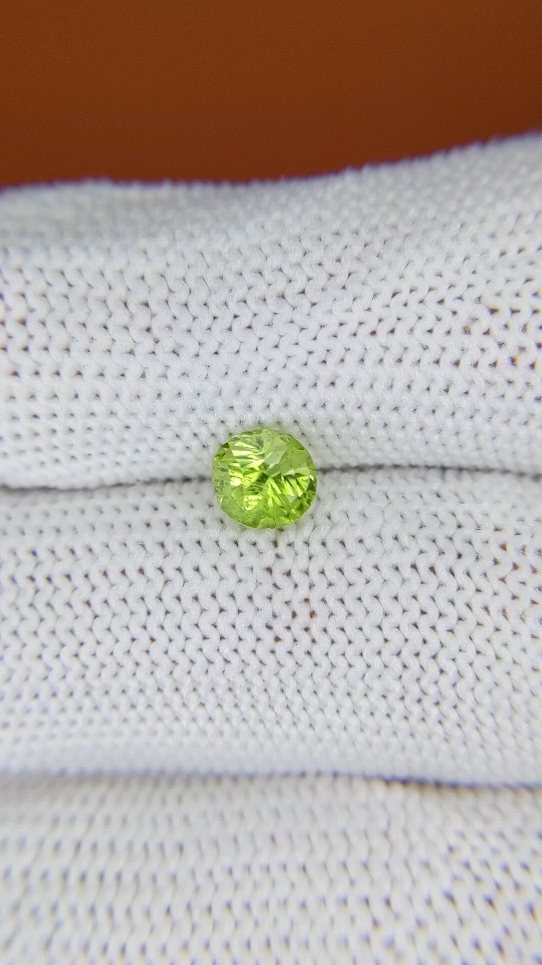 0.83 Ct. Yellowish Green Peridot from Pakistan Size Video