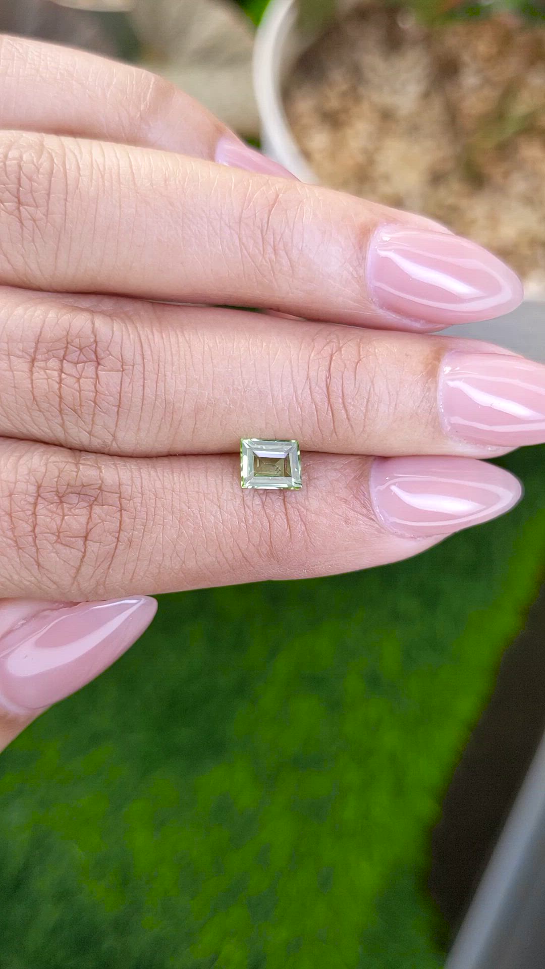 0.74 Ct. Yellowish Green Peridot from Ceylon (Sri Lanka) Size Video