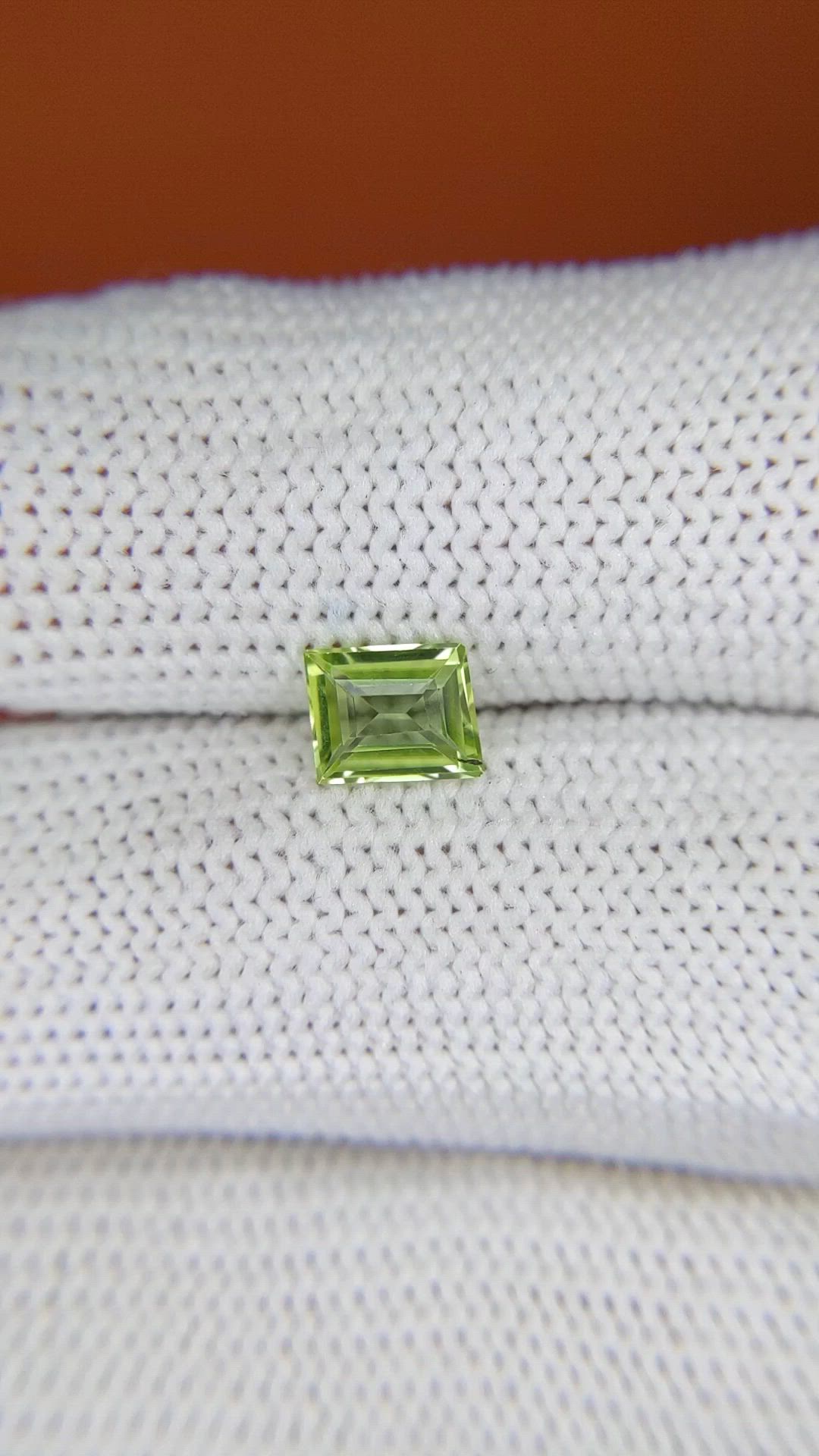 0.74 Ct. Yellowish Green Peridot from Ceylon (Sri Lanka) Size Video