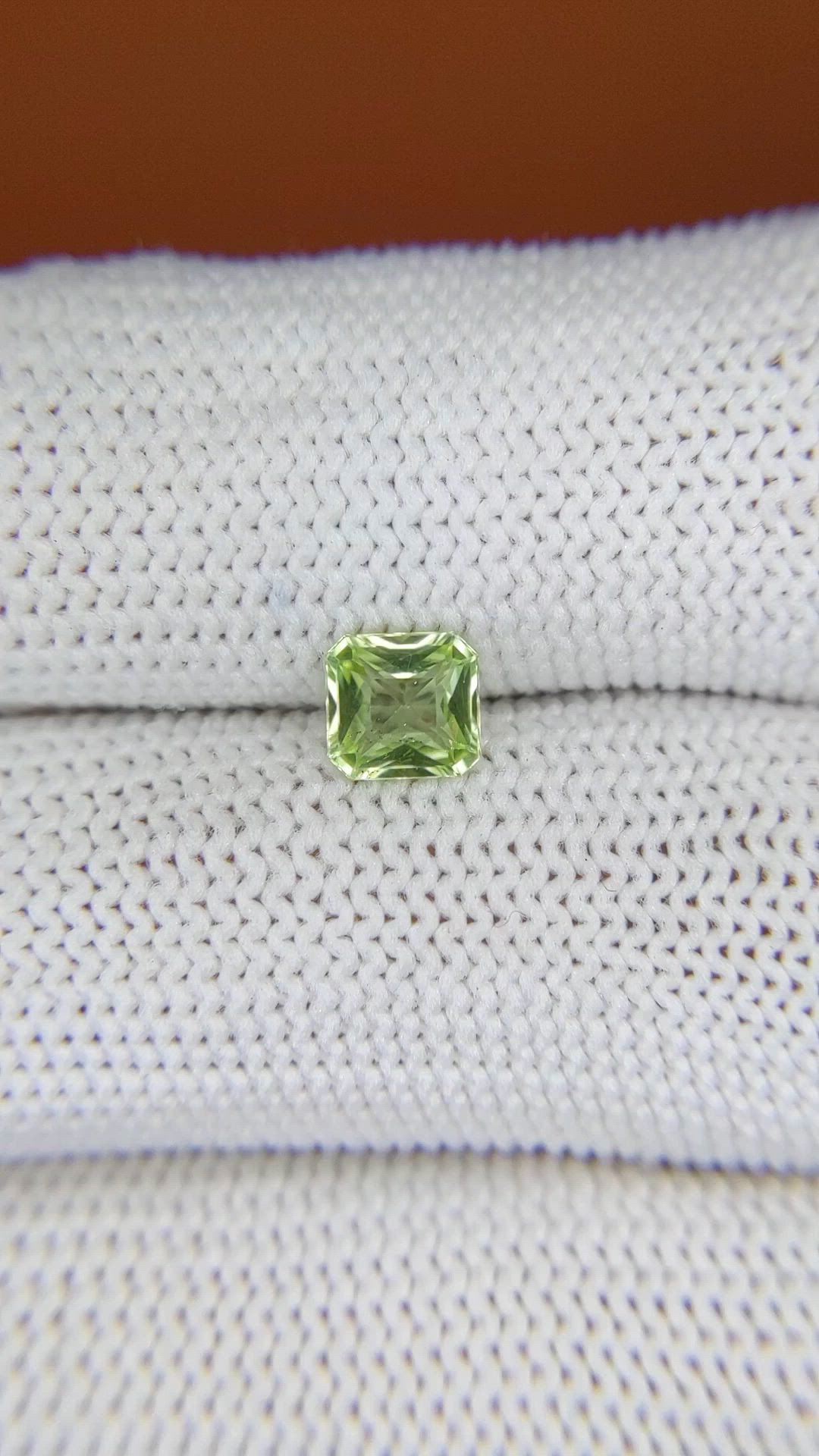 0.70 Ct. Yellowish Green Peridot from Pakistan Size Video