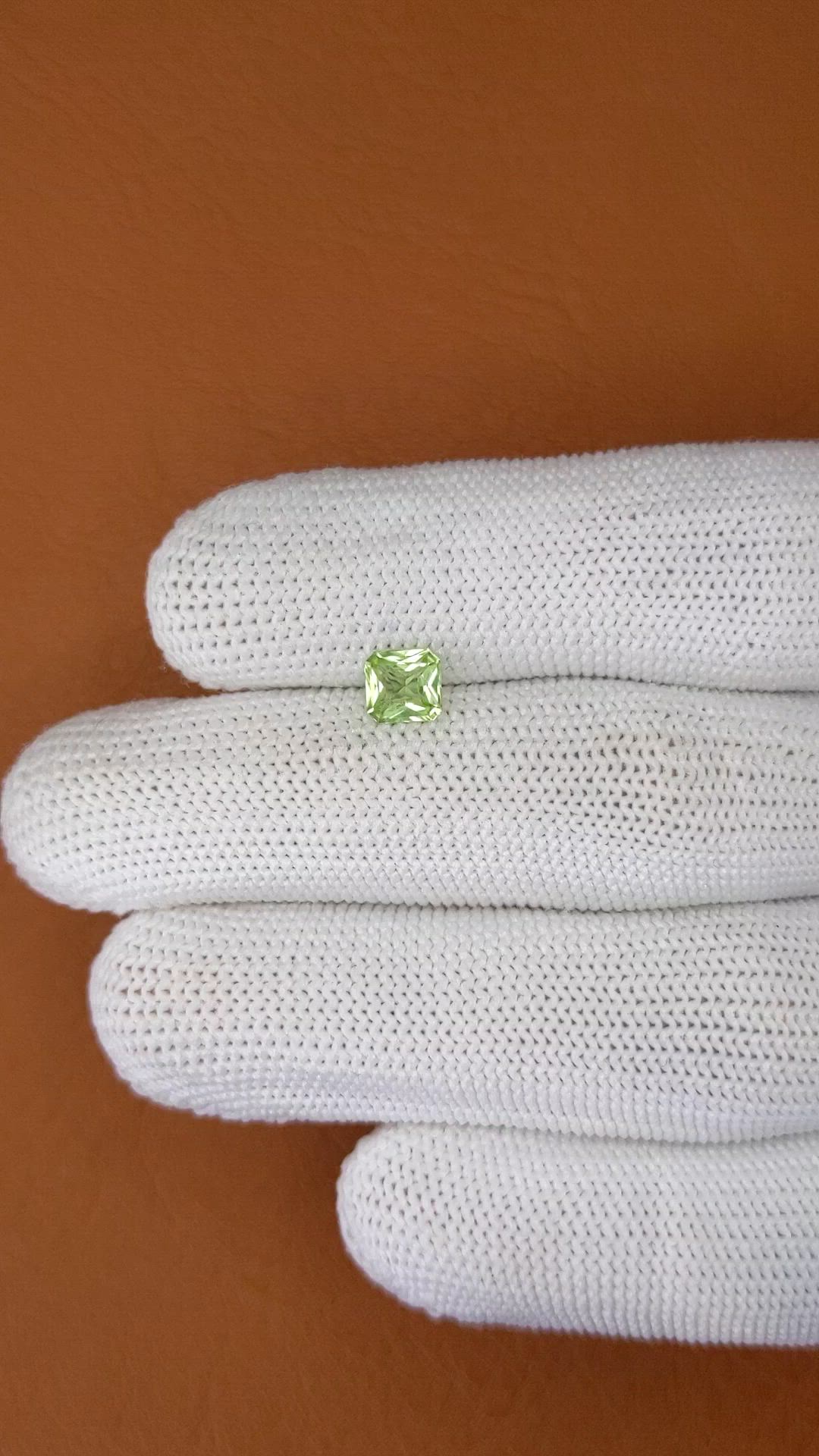 0.70 Ct. Yellowish Green Peridot from Pakistan Size Video