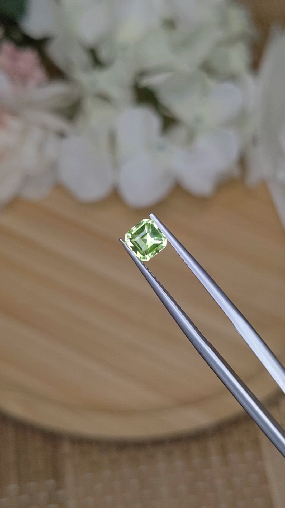 0.71 Ct. Yellowish Green Peridot from Pakistan Size Video