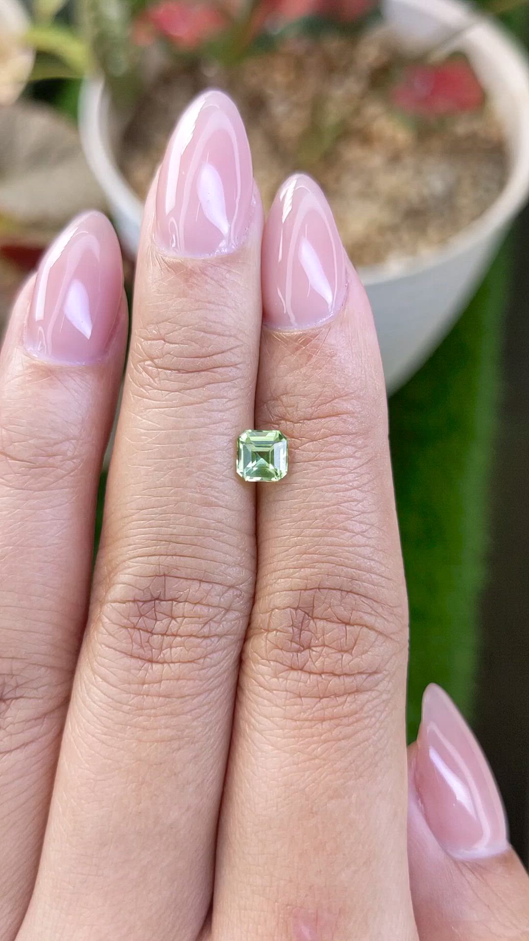 0.71 Ct. Yellowish Green Peridot from Pakistan Size Video