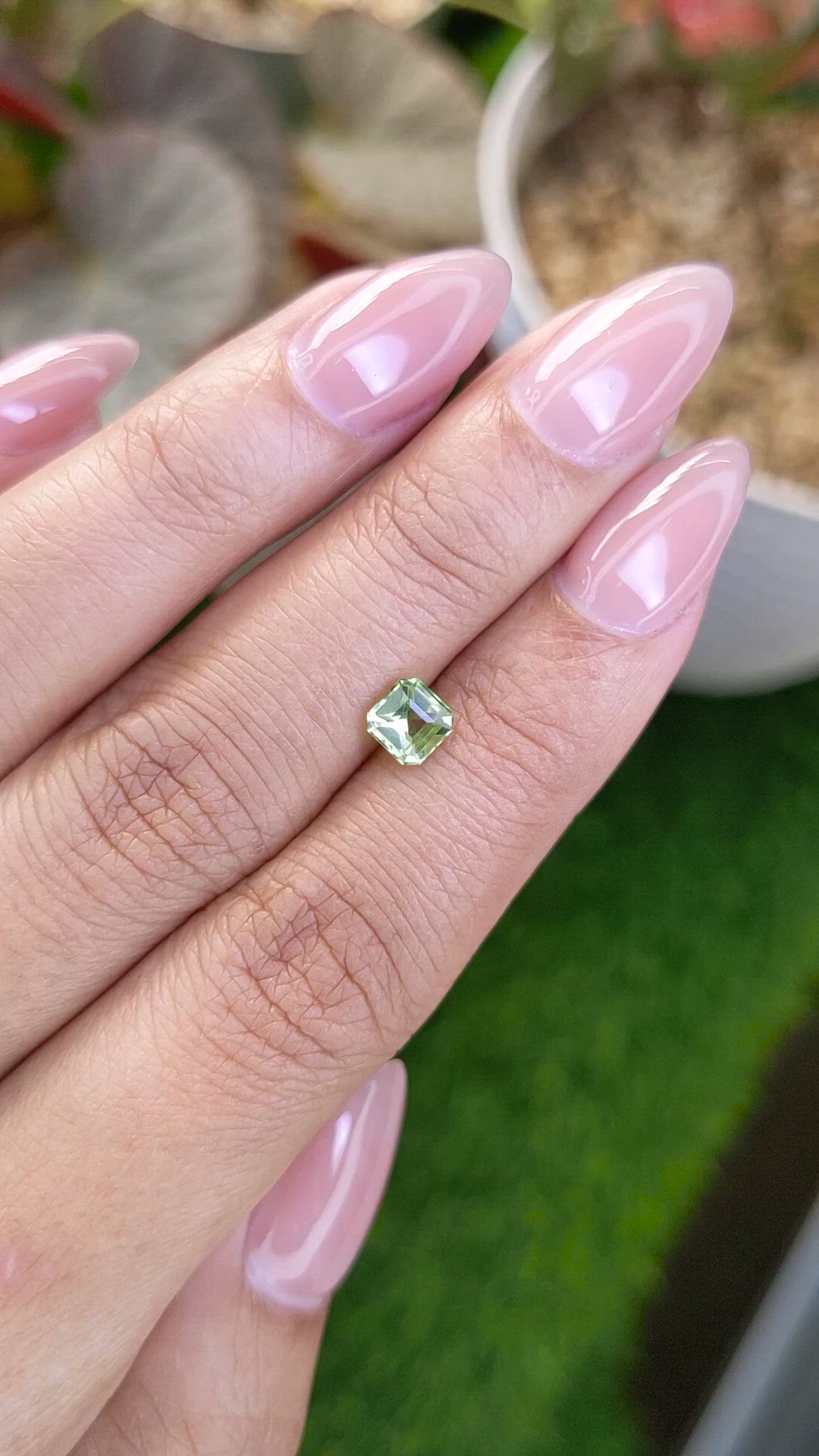 0.71 Ct. Yellowish Green Peridot from Pakistan Size Video
