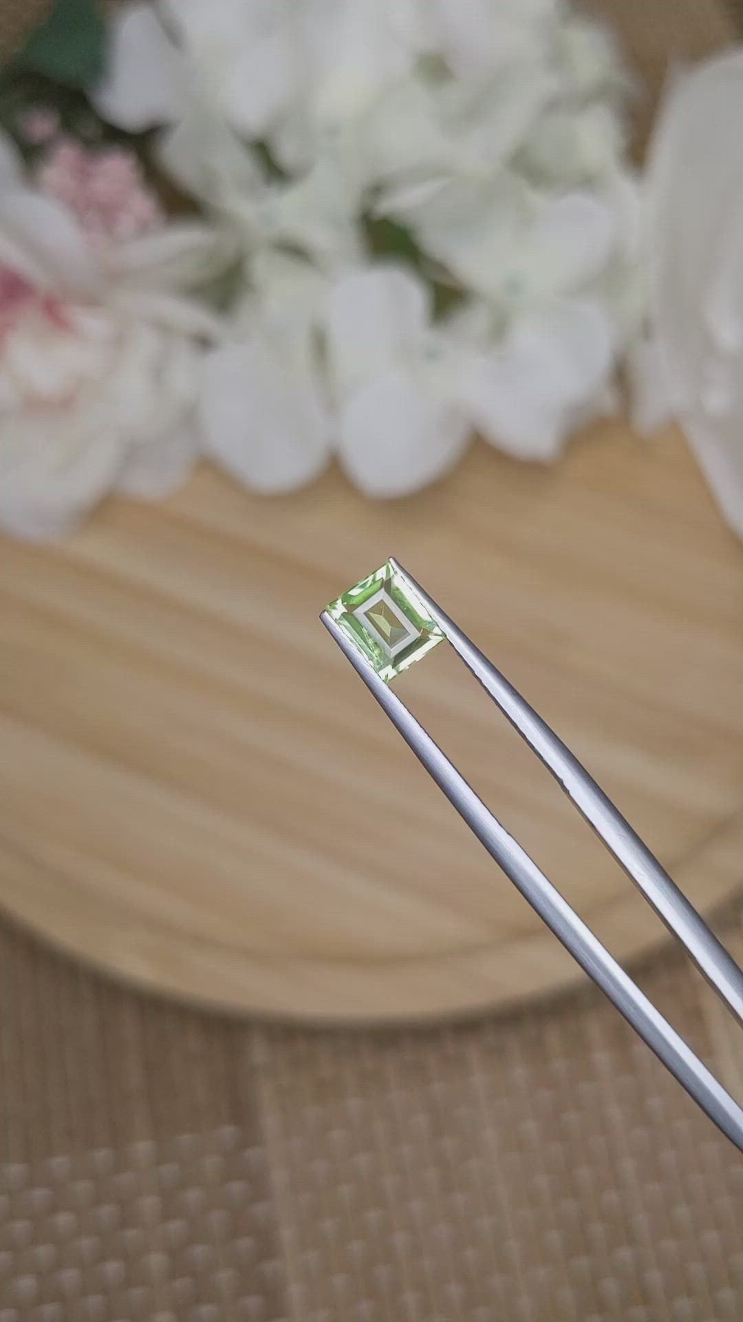 0.91 Ct. Yellowish Green Peridot from Pakistan Size Video