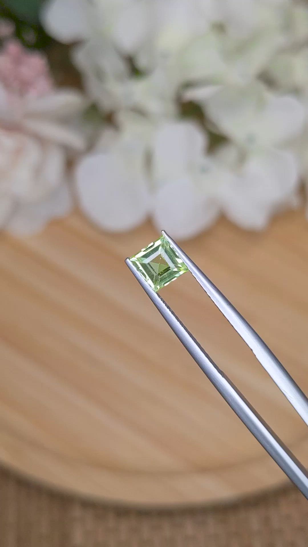 0.73 Ct. Yellowish Green Peridot from Pakistan Size Video