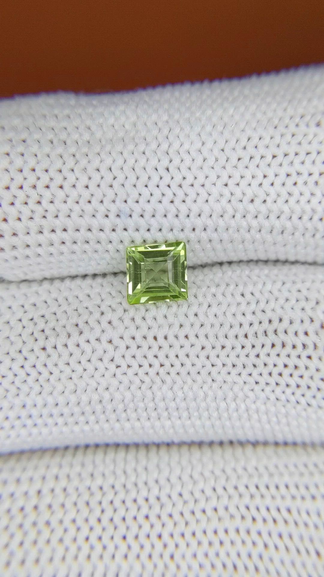 0.73 Ct. Yellowish Green Peridot from Pakistan Size Video