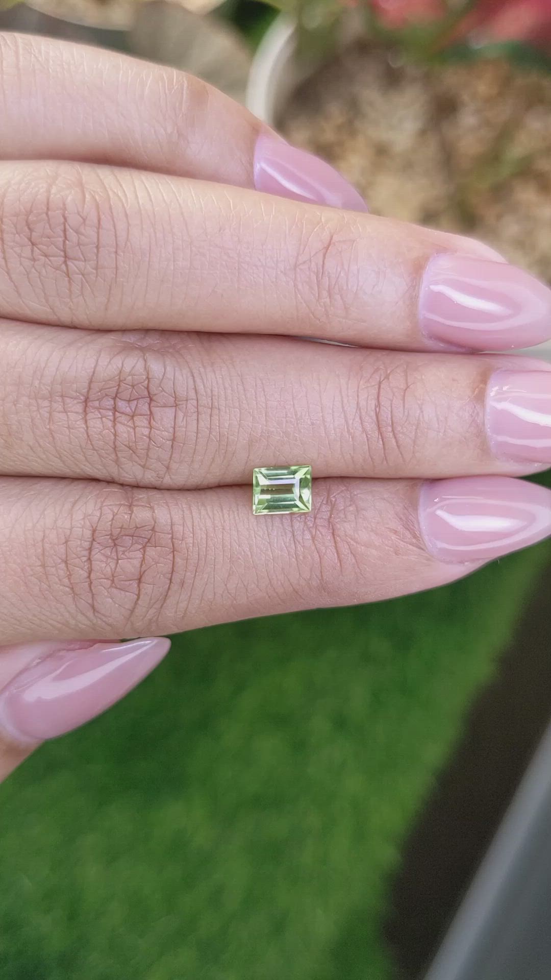 0.84 Ct. Yellowish Green Peridot from Pakistan Size Video