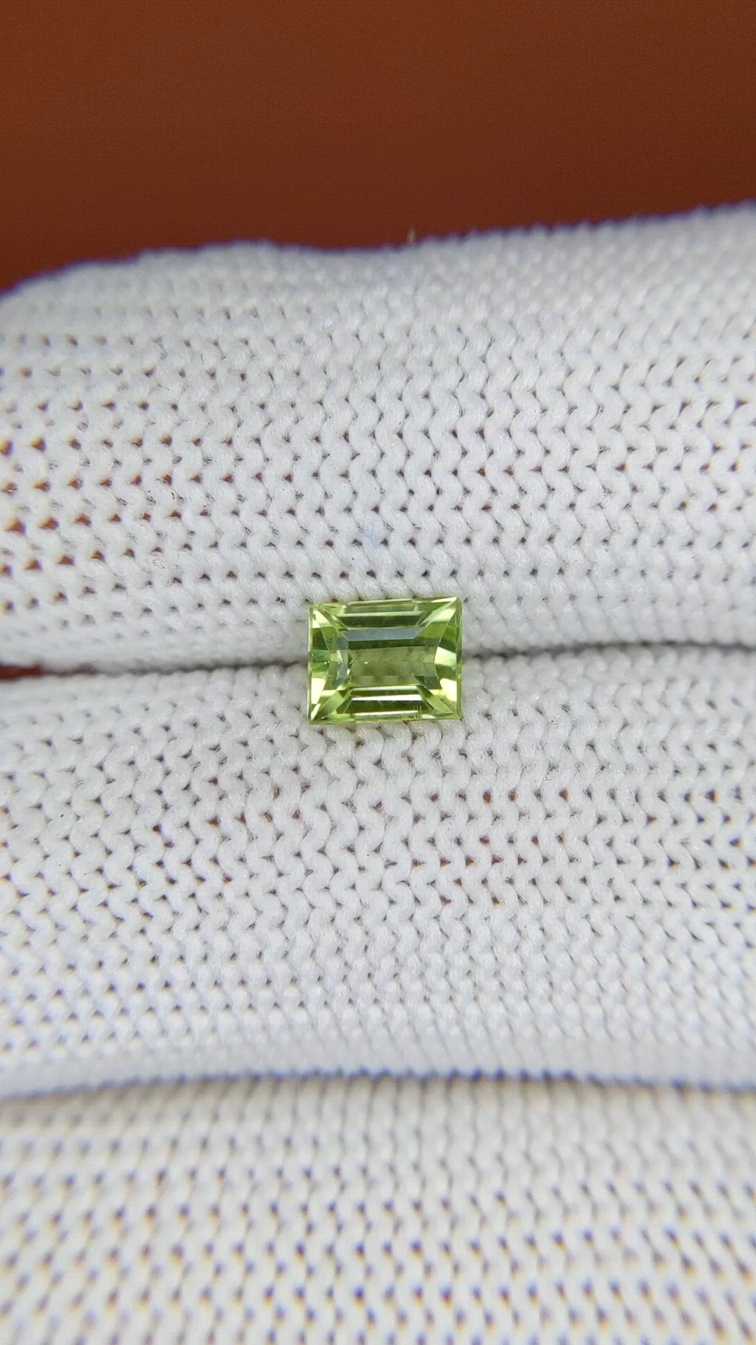 0.84 Ct. Yellowish Green Peridot from Pakistan Size Video