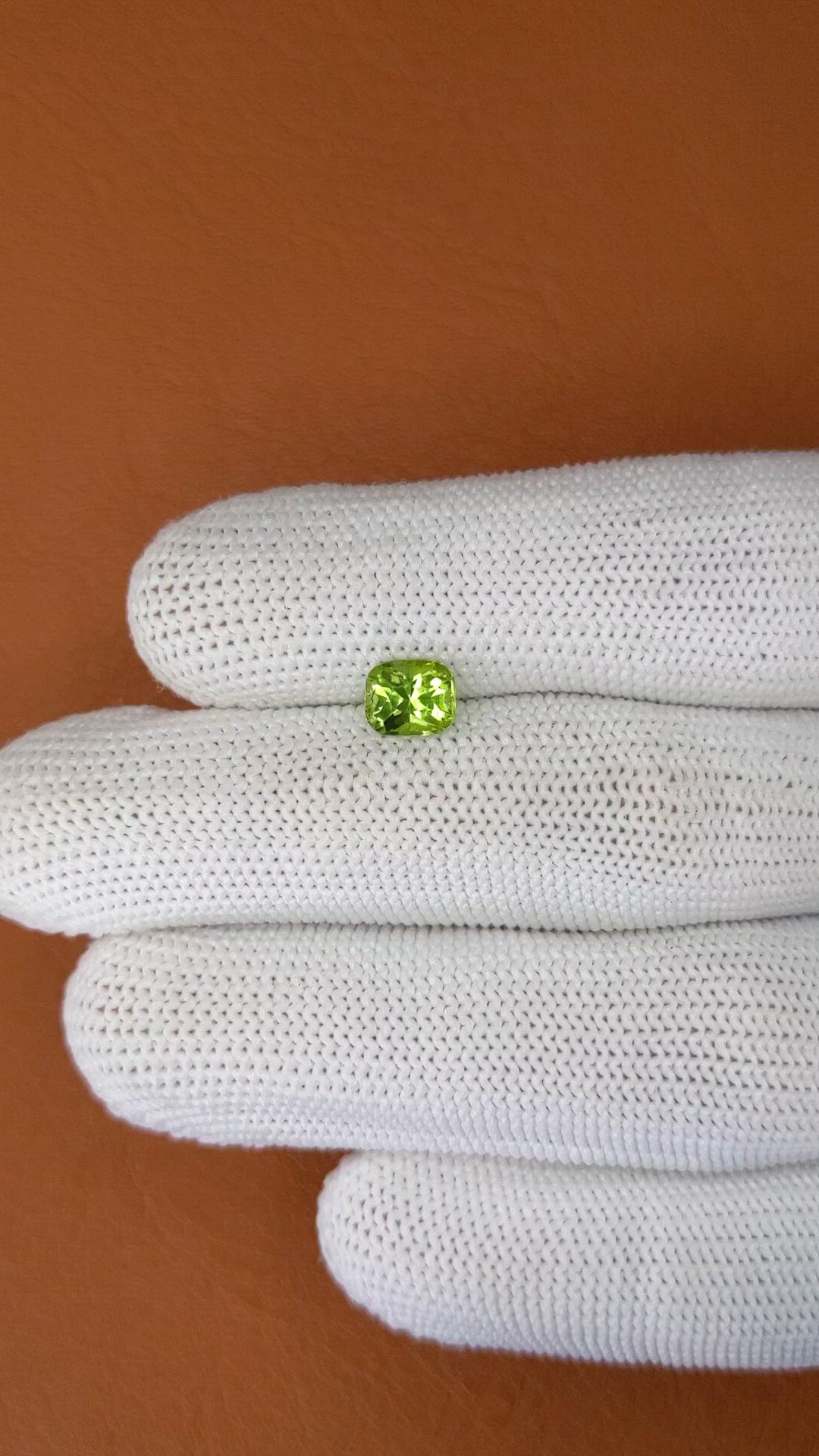 1.03 Ct. Yellowish Green Peridot from Pakistan Size Video