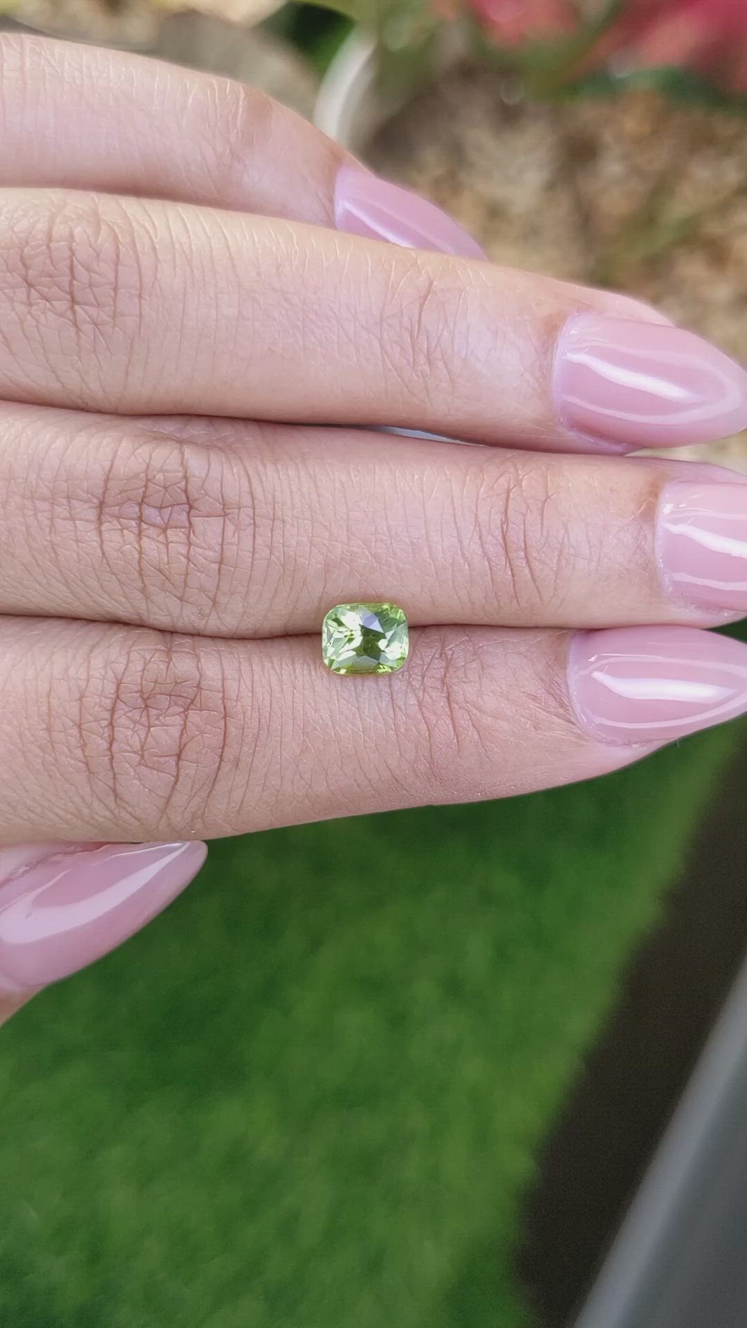 1.03 Ct. Yellowish Green Peridot from Pakistan Size Video