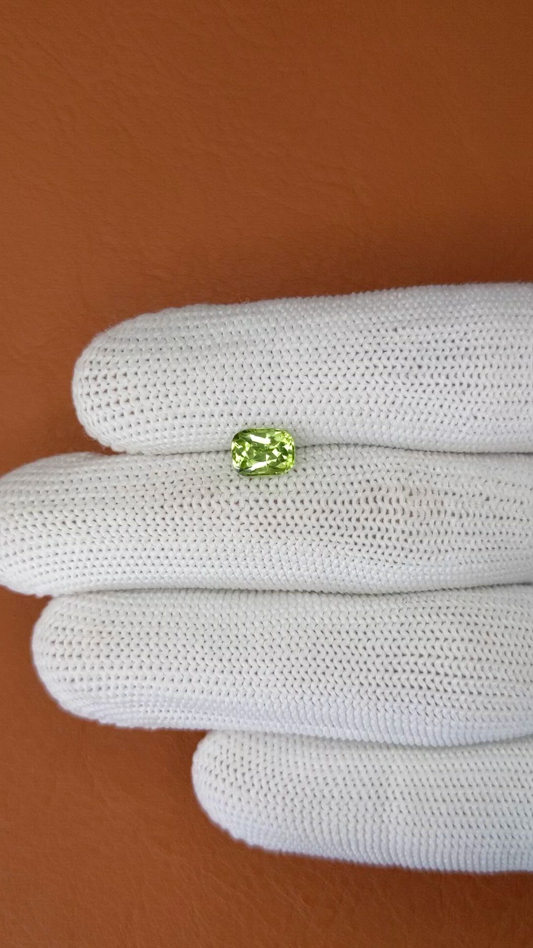 1.15 Ct. Yellowish Green Peridot from Pakistan Size Video
