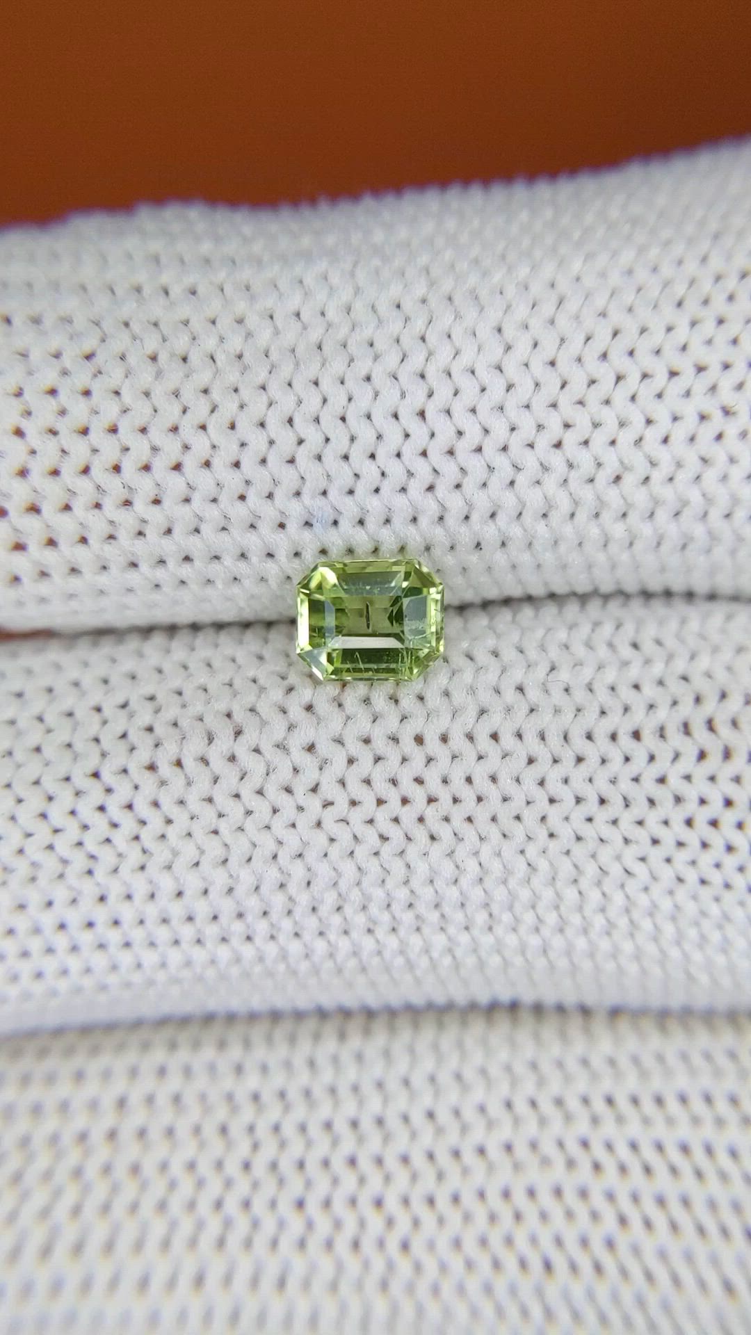 0.76 Ct. Yellowish Green Peridot from Pakistan Size Video