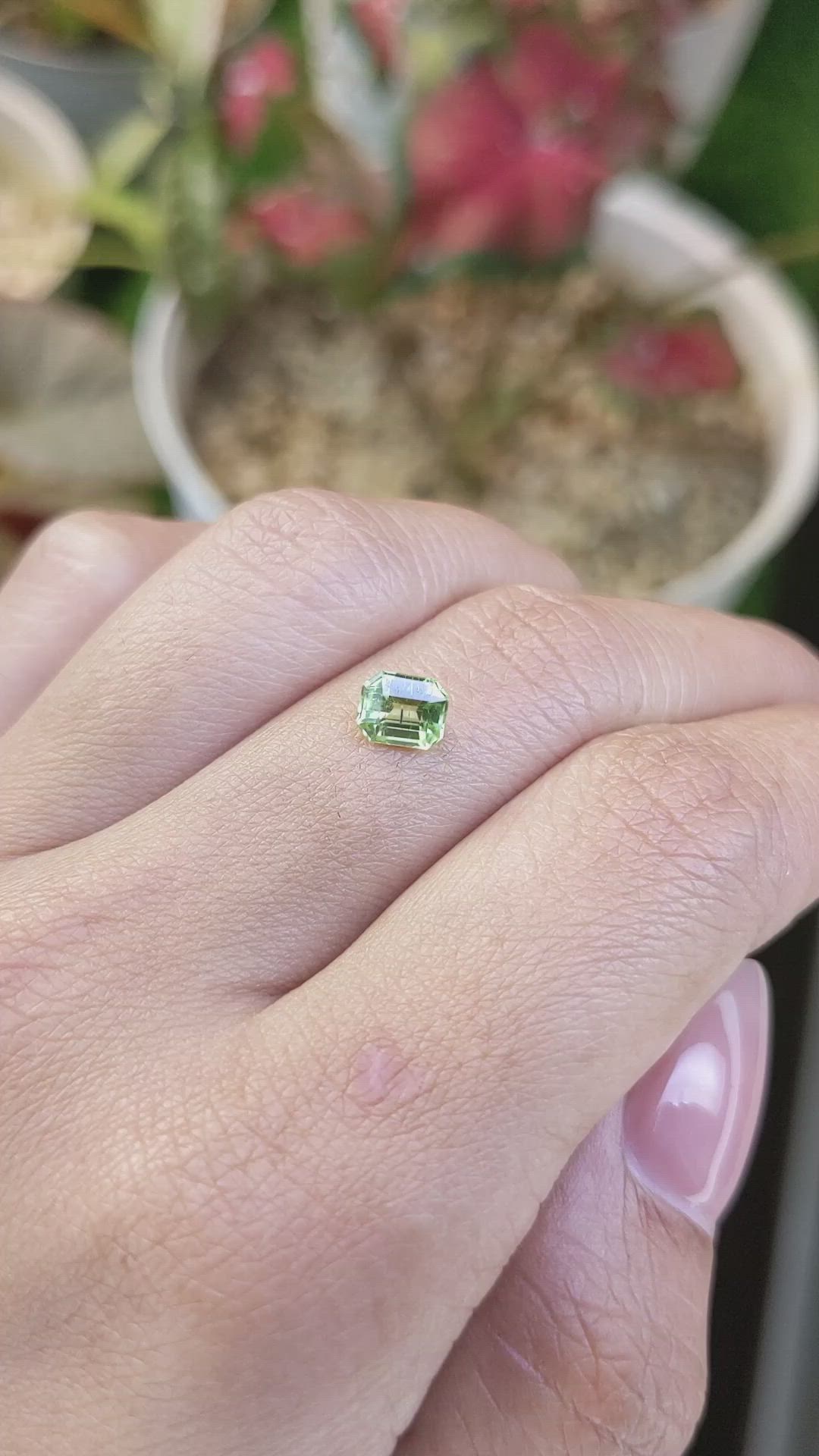 0.76 Ct. Yellowish Green Peridot from Pakistan Size Video