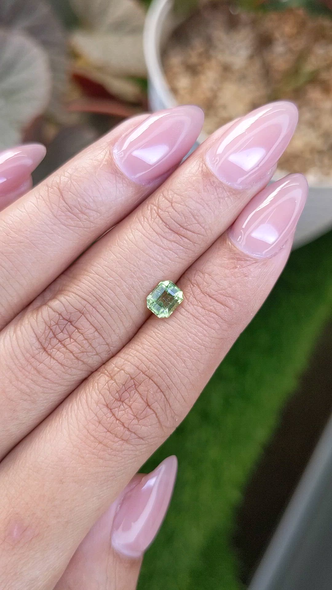 0.76 Ct. Yellowish Green Peridot from Pakistan Size Video