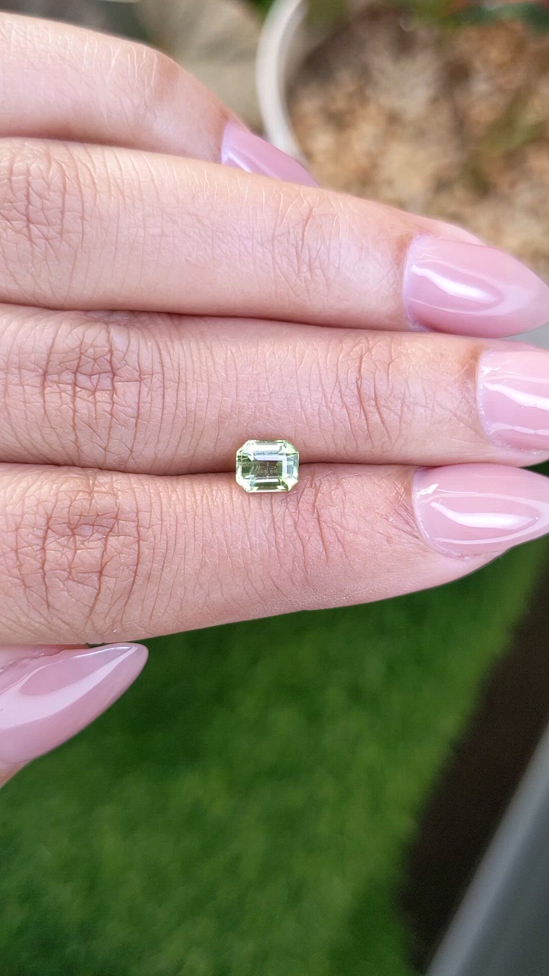 0.76 Ct. Yellowish Green Peridot from Pakistan Size Video