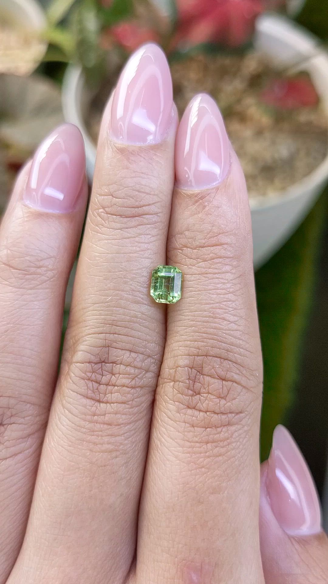 0.76 Ct. Yellowish Green Peridot from Pakistan Size Video