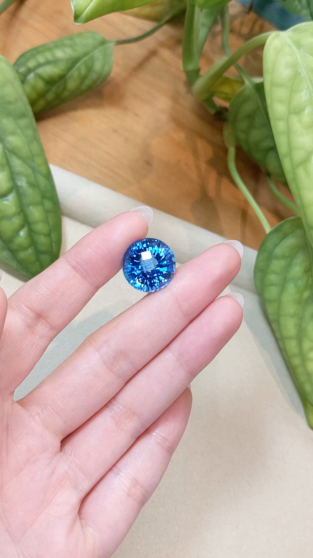 19.86 Ct. Swiss Blue Topaz from Brazil Size Video