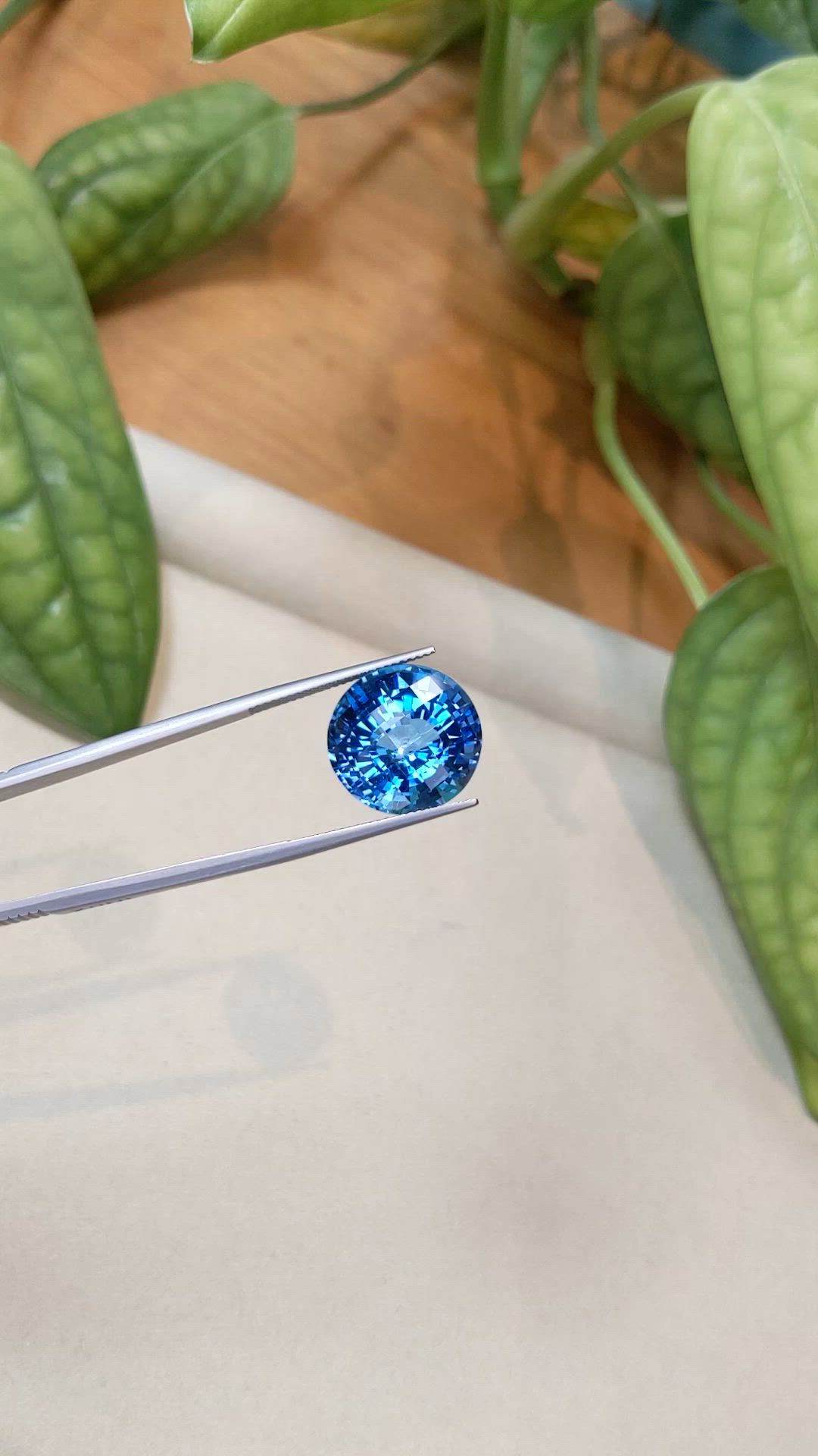 19.86 Ct. Swiss Blue Topaz from Brazil Size Video