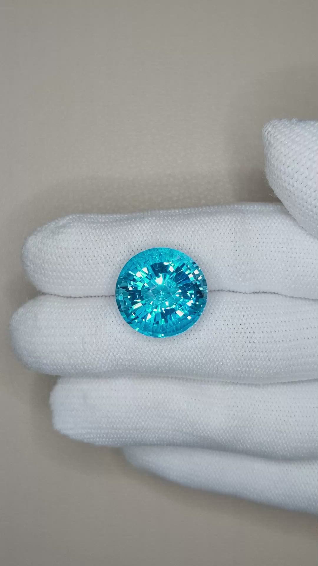 19.86 Ct. Swiss Blue Topaz from Brazil Size Video
