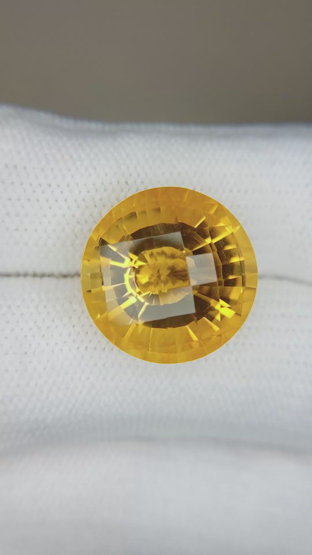 14.31 Ct. Yellow Citrine from Brazil Size Video