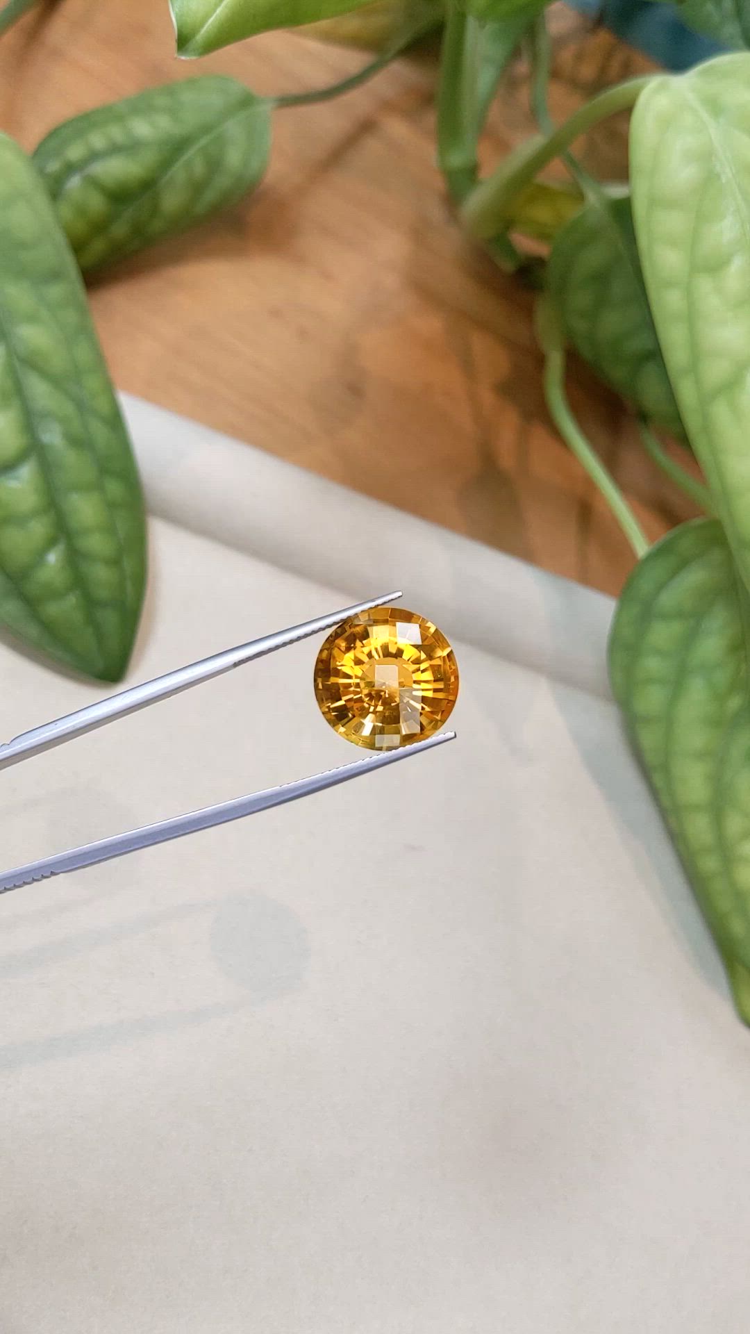 14.31 Ct. Yellow Citrine from Brazil Size Video