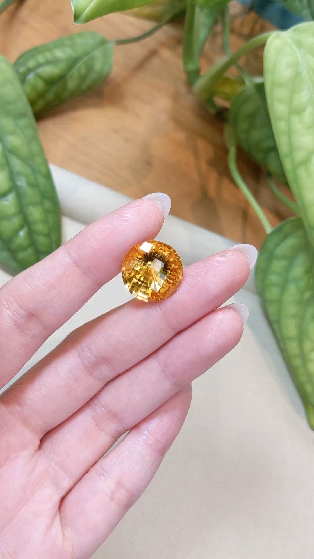 14.31 Ct. Yellow Citrine from Brazil Size Video
