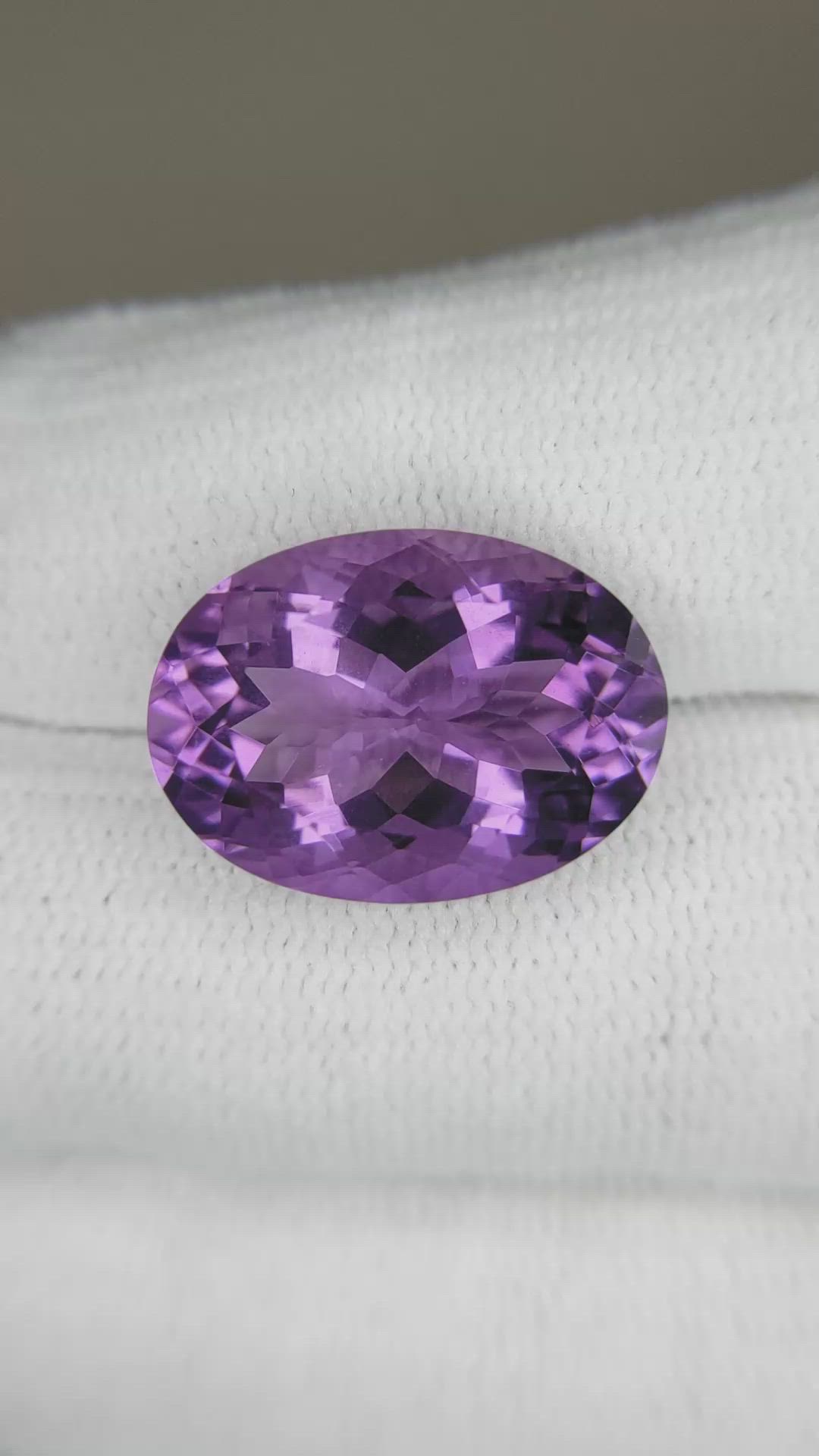 12.58 Ct. Purple Amethyst from Brazil Size Video