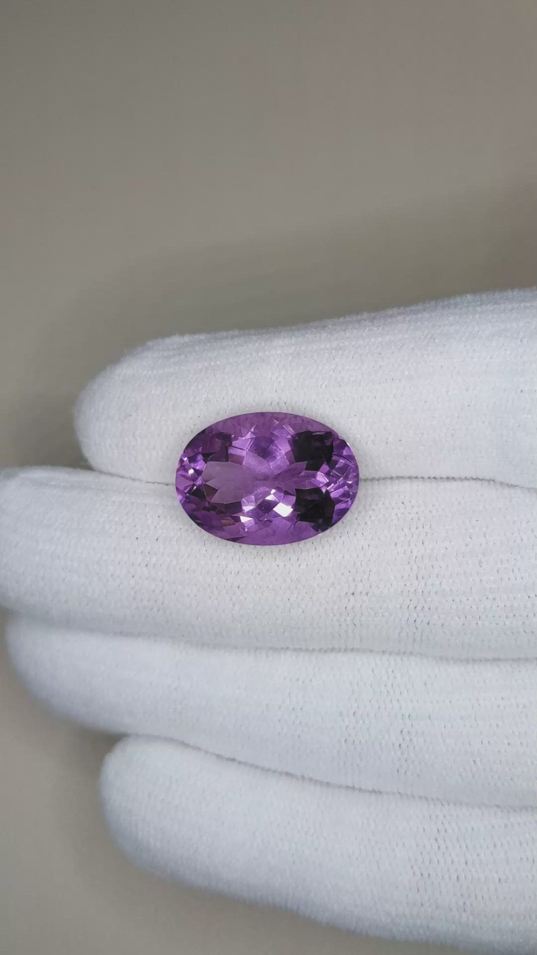 12.58 Ct. Purple Amethyst from Brazil Size Video