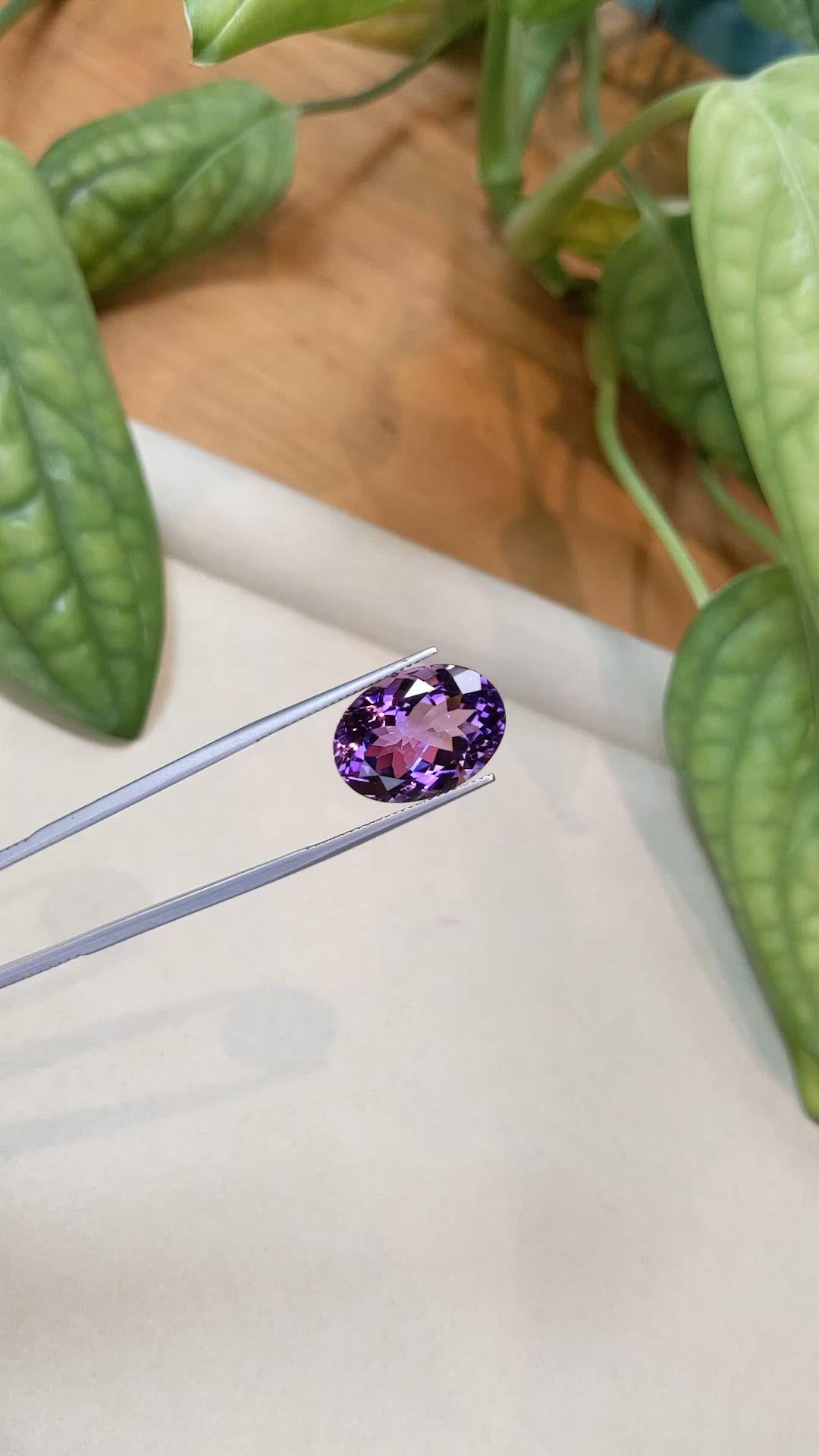 13.04 Ct. Purple Amethyst from Brazil Size Video