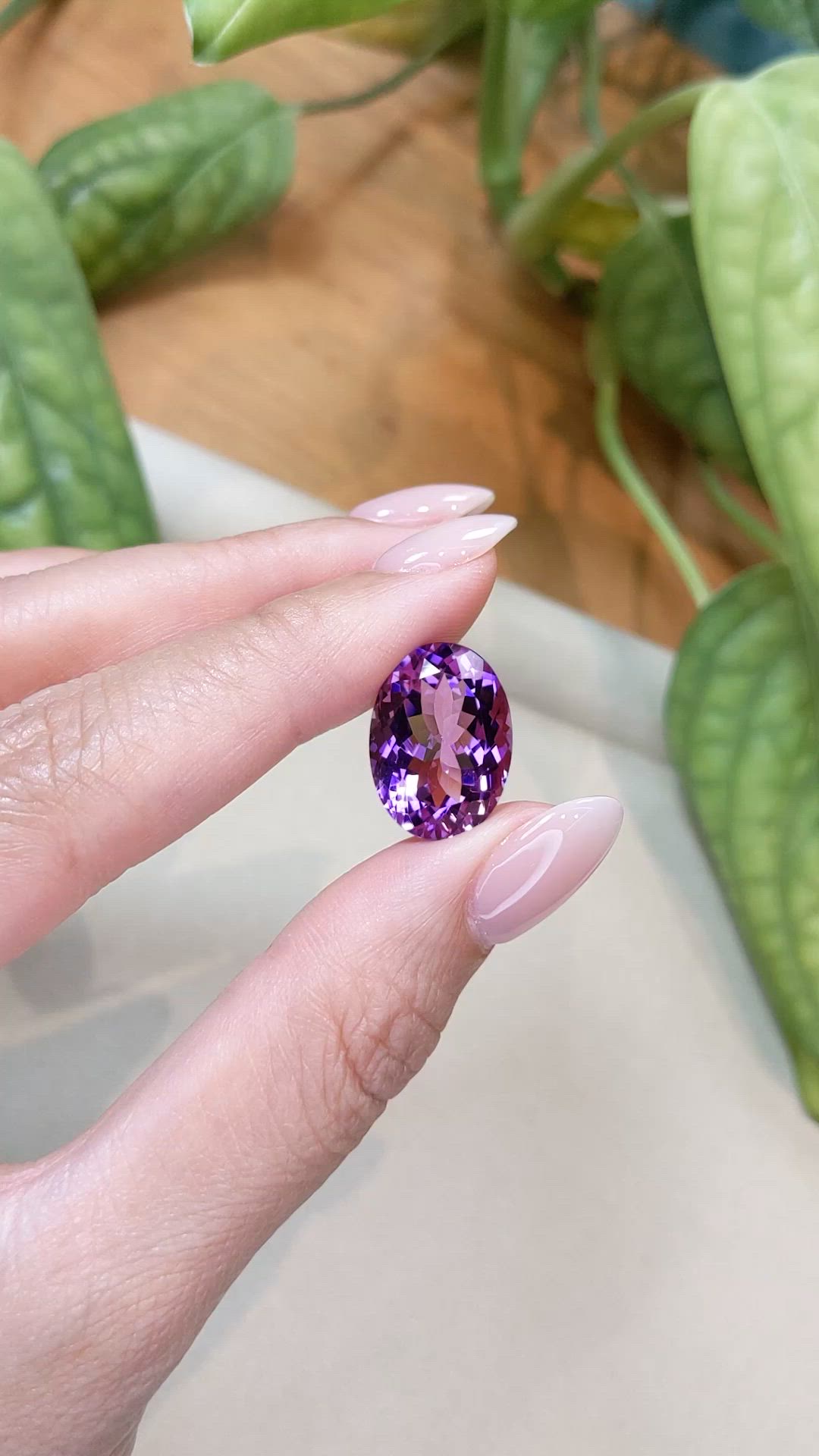 13.04 Ct. Purple Amethyst from Brazil Size Video