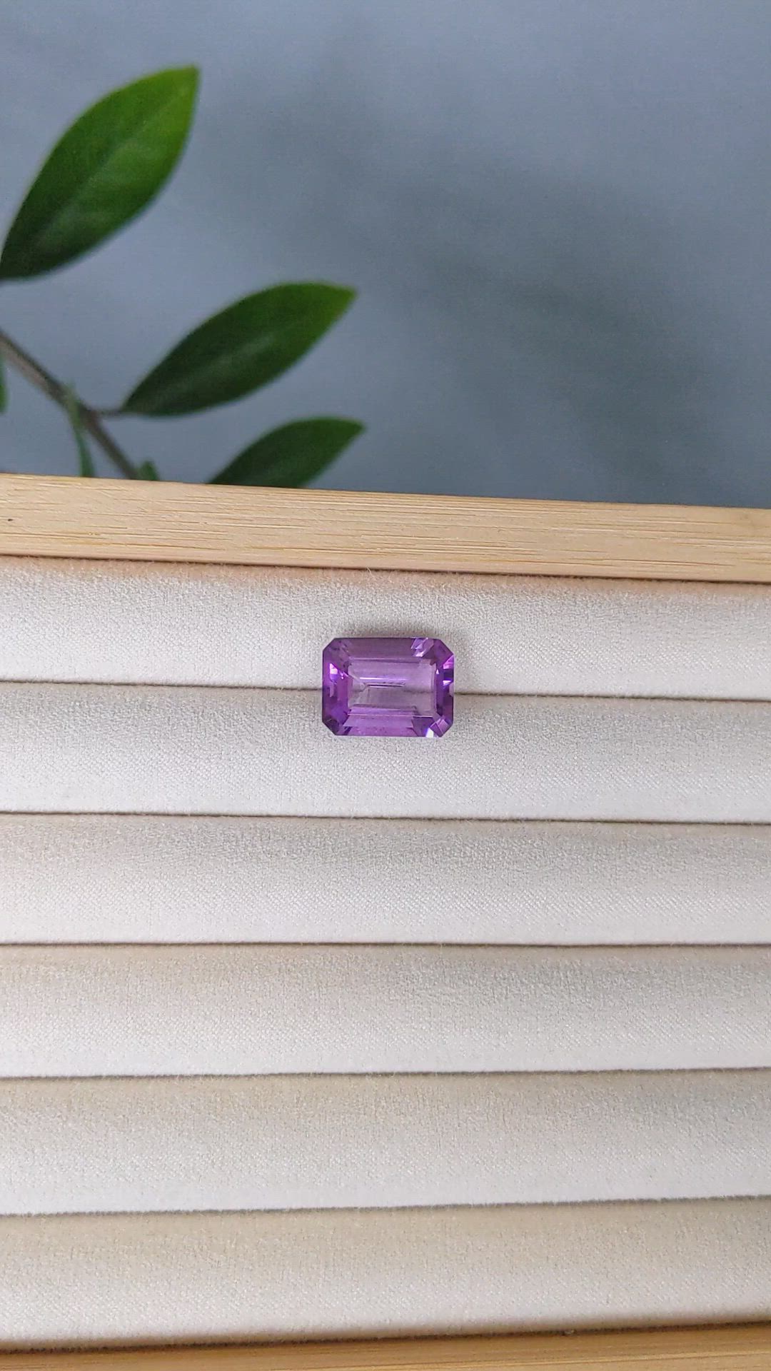 9.59 Ct. Purple Amethyst from Brazil Size Video