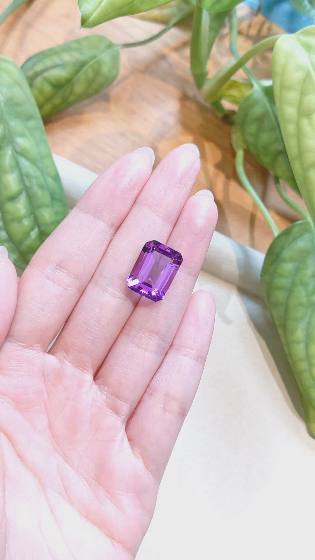 9.59 Ct. Purple Amethyst from Brazil Size Video