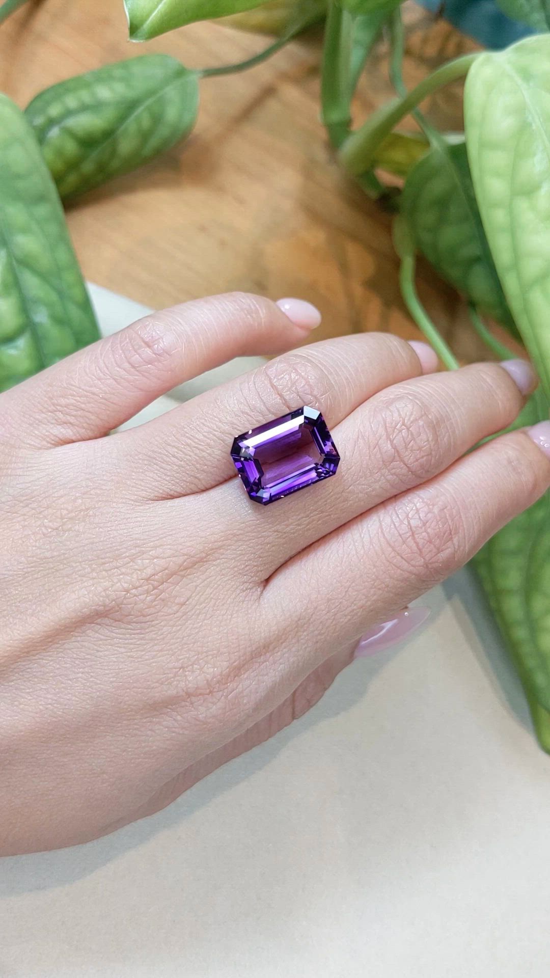 11.33 Ct. Purple Amethyst from Brazil Size Video