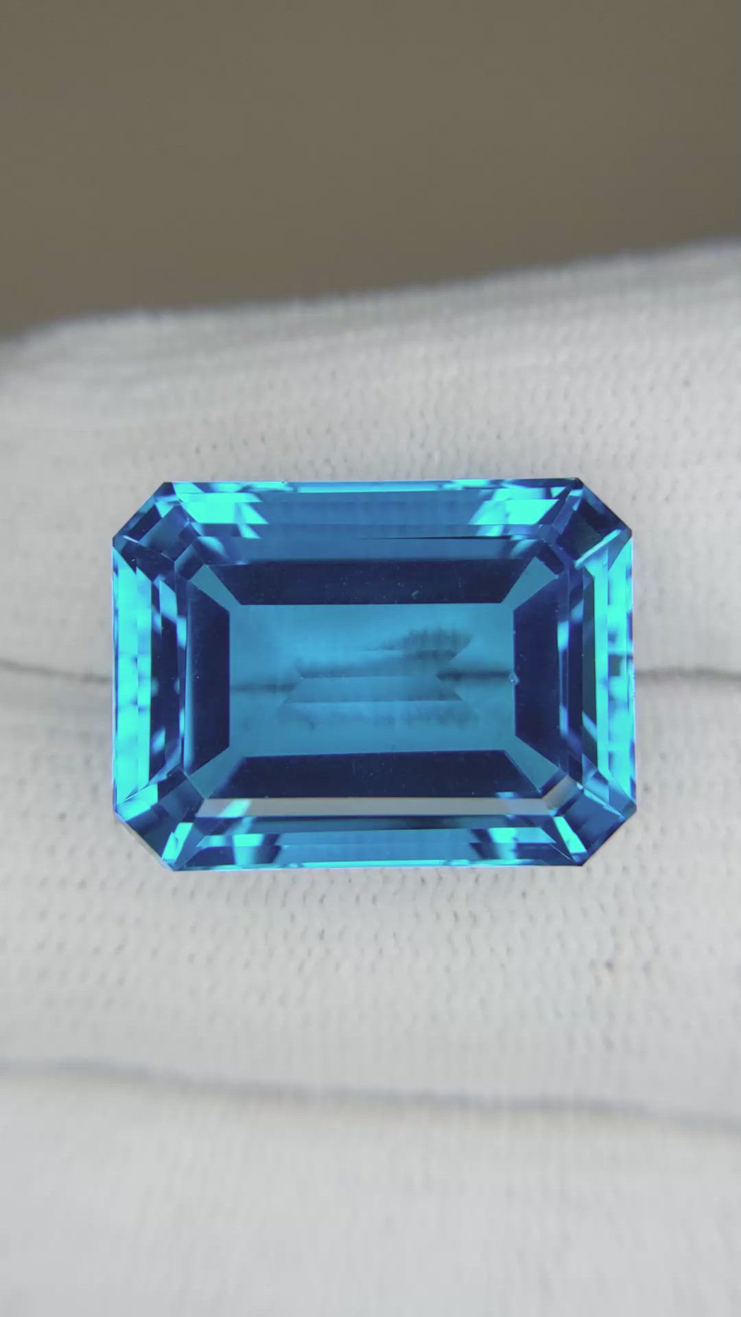 31.10 Ct. Swiss Blue Topaz from Brazil Size Video