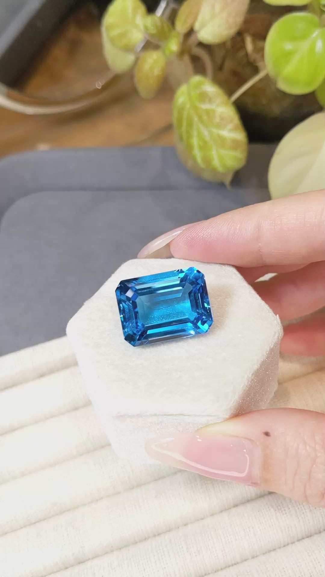 31.48 Ct. Swiss Blue Topaz from Brazil Size Video