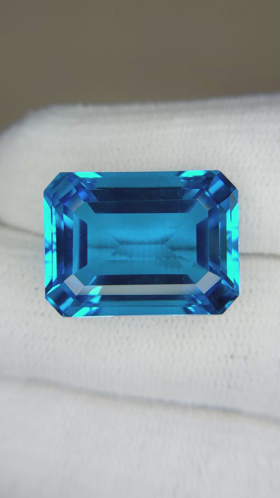 31.48 Ct. Swiss Blue Topaz from Brazil Size Video