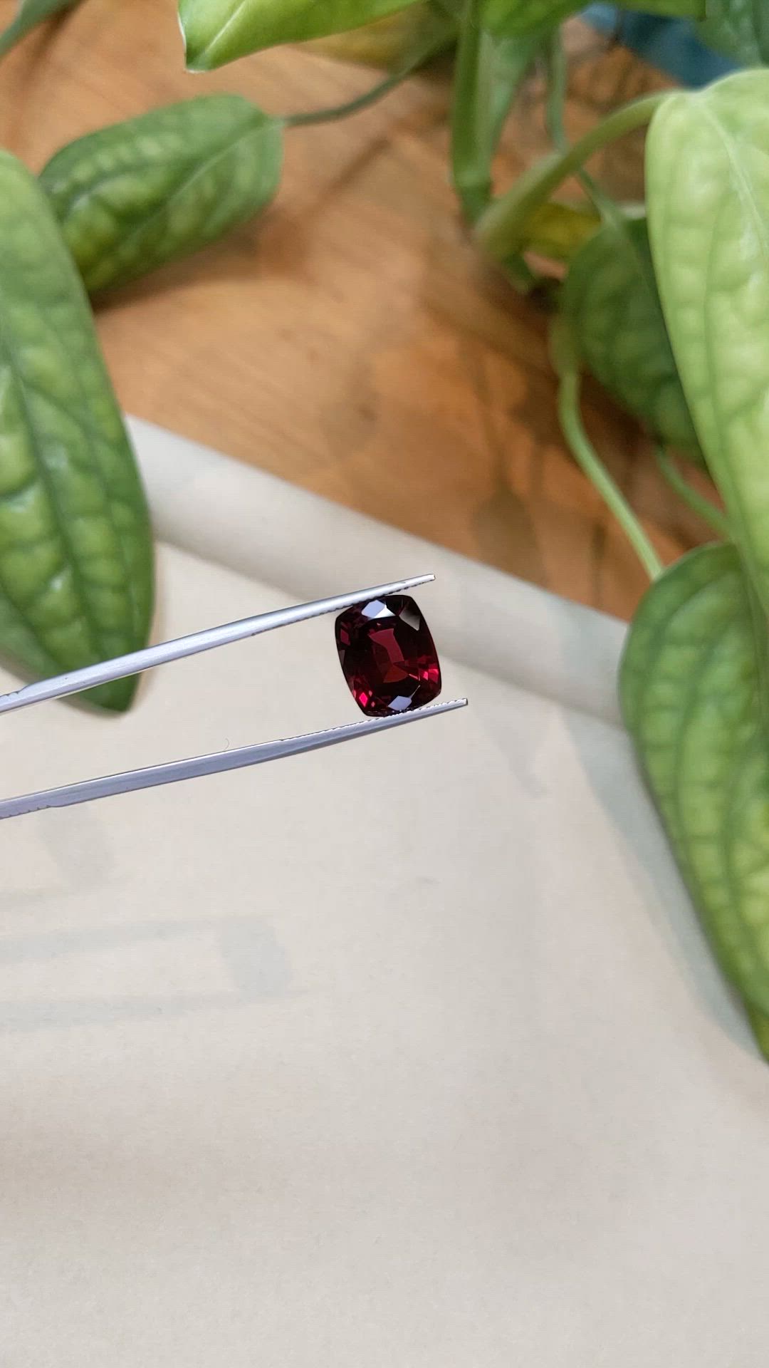 8.38 Ct. Purplish Red Rubellite Tourmaline from Brazil Size Video