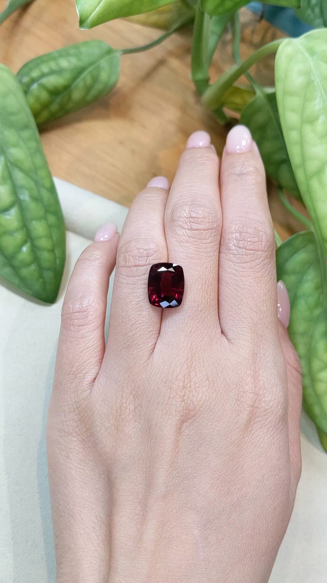 8.38 Ct. Purplish Red Rubellite Tourmaline from Brazil Size Video