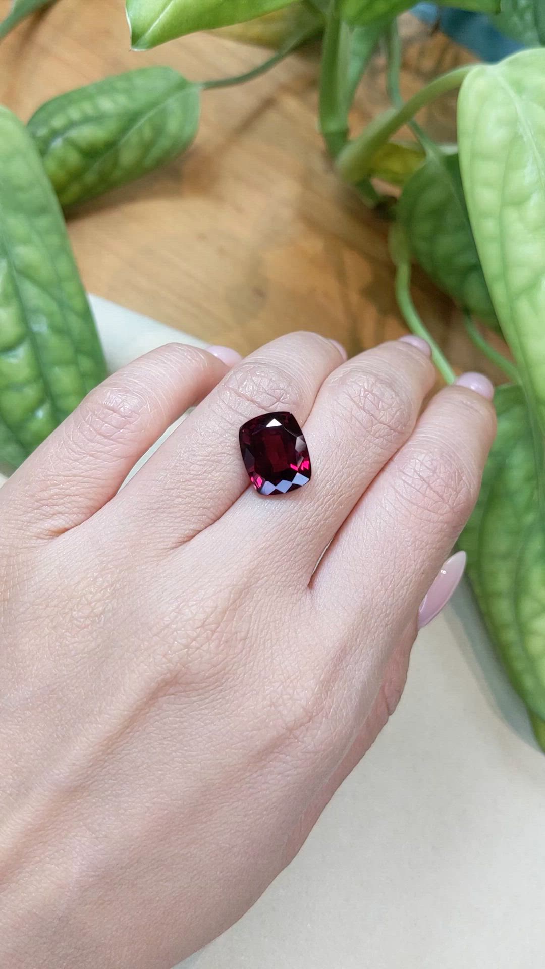 8.38 Ct. Purplish Red Rubellite Tourmaline from Brazil Size Video