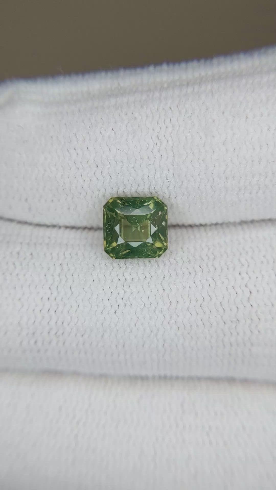 2.31 Ct. Green Zircon from Cambodia Size Video