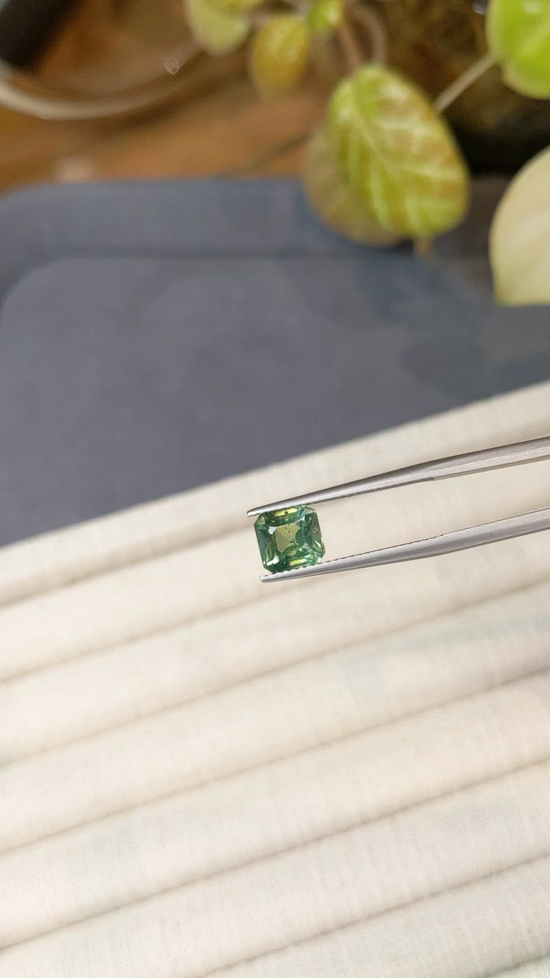 2.31 Ct. Green Zircon from Cambodia Size Video